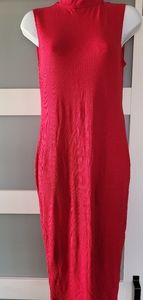 Fashion Nova Rydell Midi Dress Red M and Black M